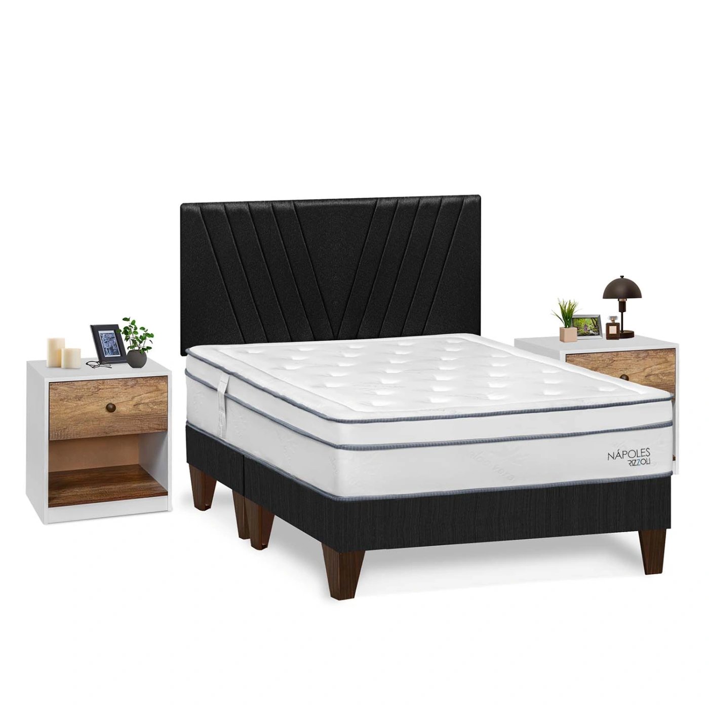 DORMITORIO EUROPEO RIZZOLI NAPOLES KING + VELADOR MUNDIAL - 2