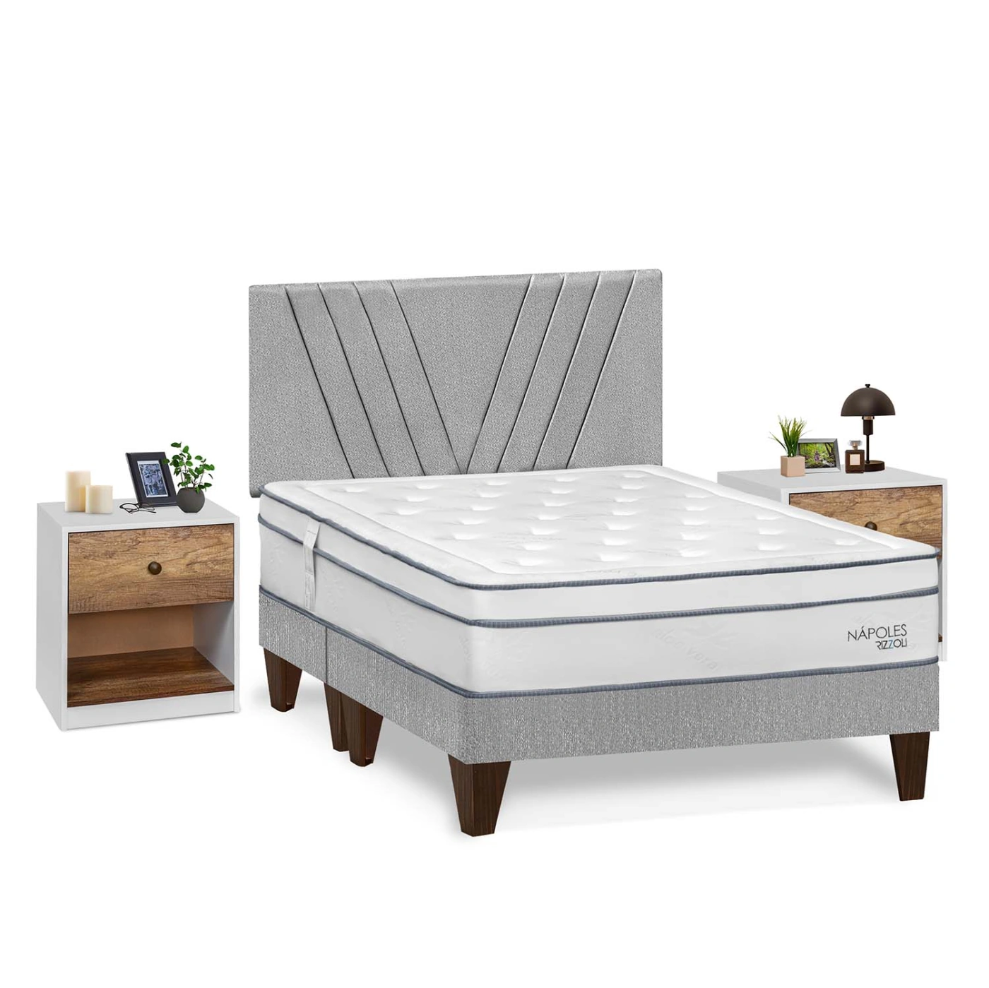 DORMITORIO EUROPEO RIZZOLI NAPOLES QUEEN + VELADOR MUNDIAL - 2