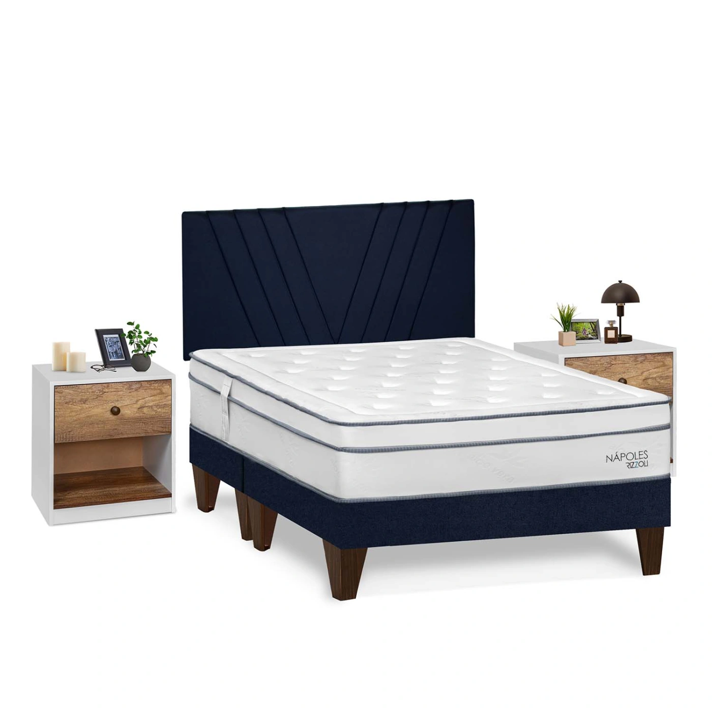 DORMITORIO EUROPEO RIZZOLI NAPOLES QUEEN + VELADOR MUNDIAL - 2