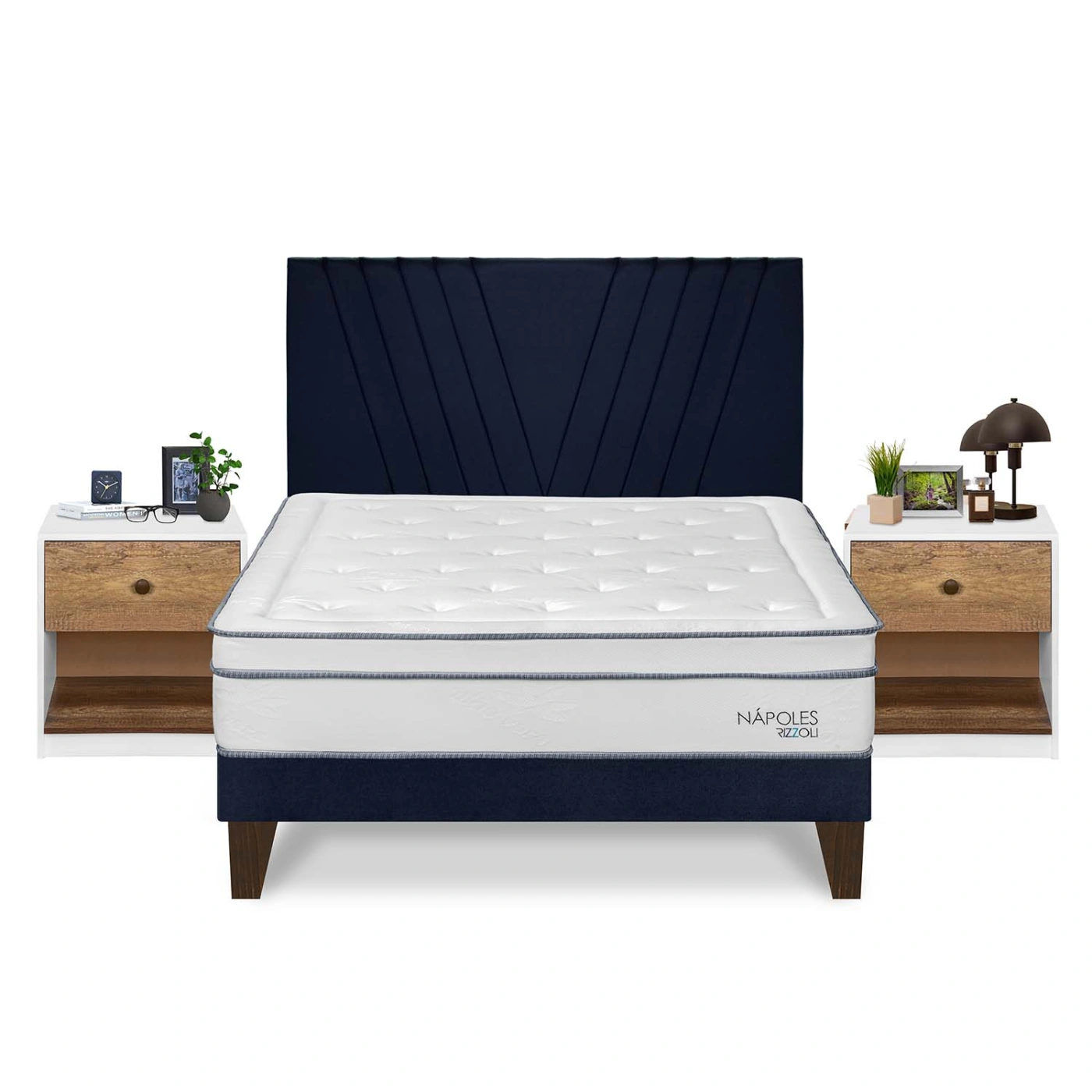 DORMITORIO EUROPEO RIZZOLI NAPOLES KING + VELADOR MUNDIAL - 1