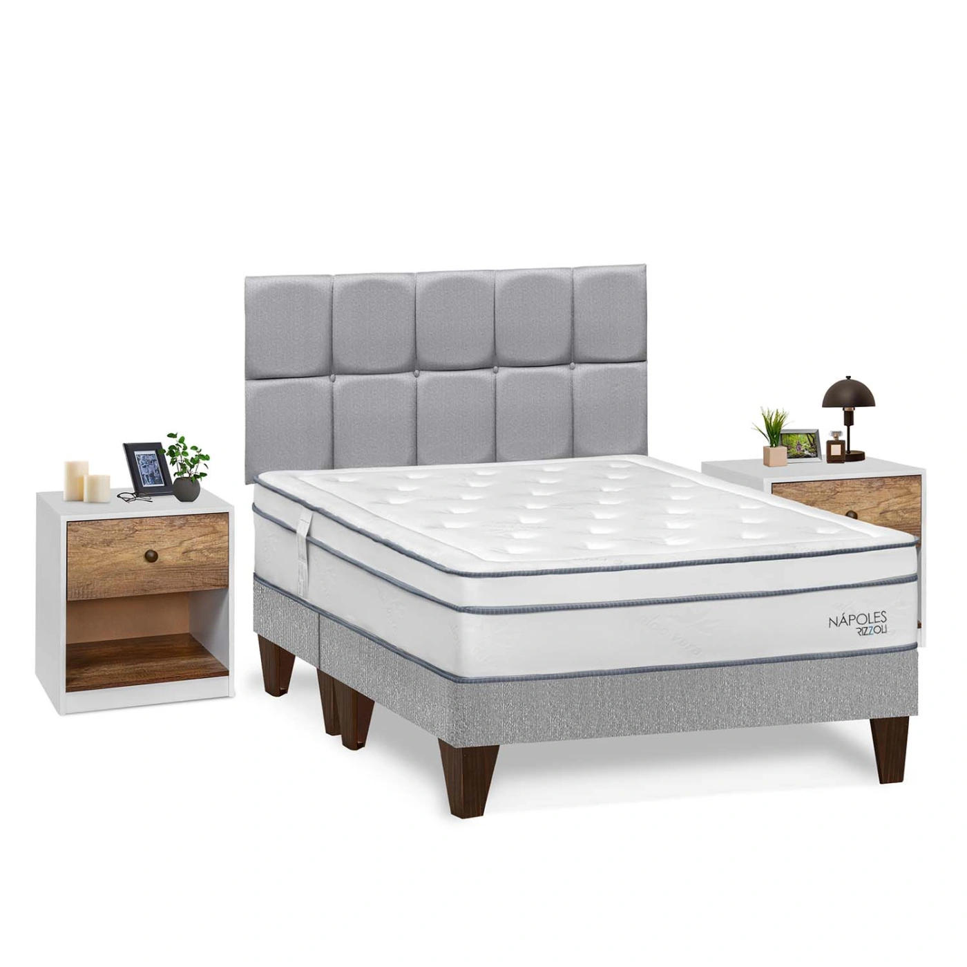 DORMITORIO EUROPEO RIZZOLI NAPOLES QUEEN + VELADOR MUNDIAL - 2