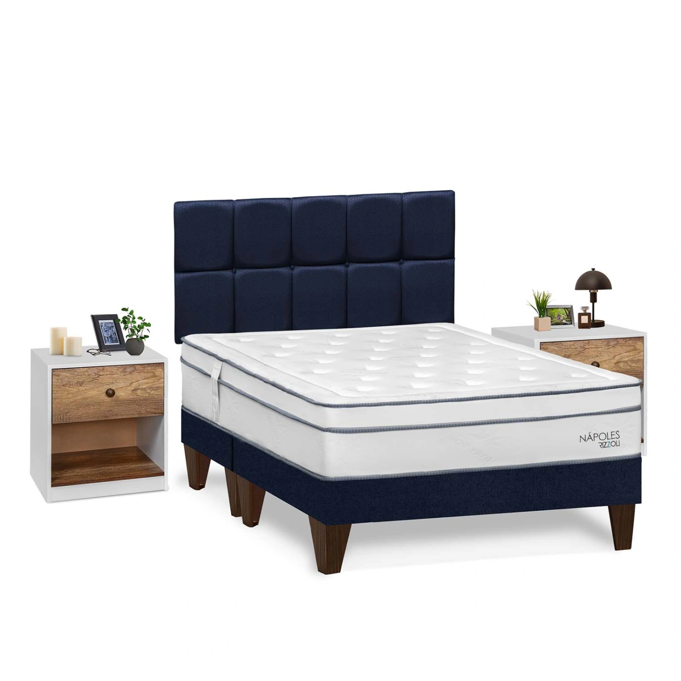 DORMITORIO EUROPEO RIZZOLI NAPOLES QUEEN + VELADOR MUNDIAL - 2