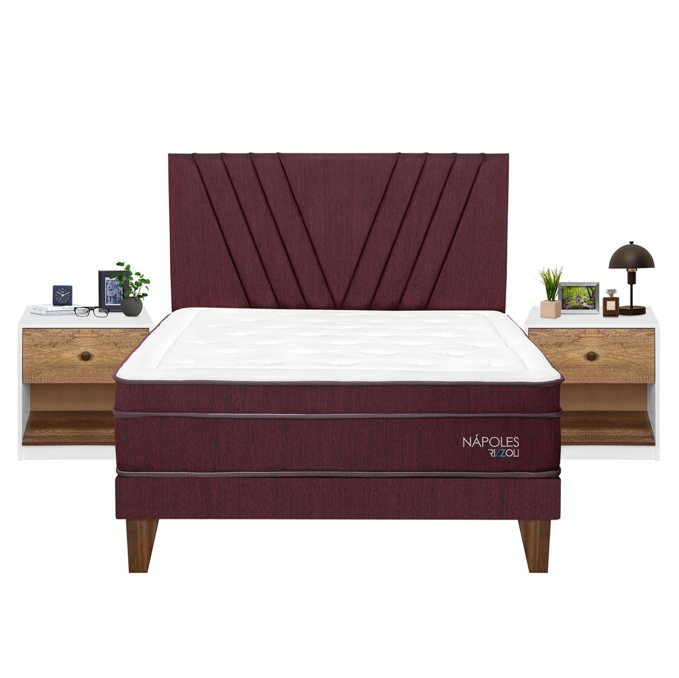 DORMITORIO EUROPEO RIZZOLI NAPOLES QUEEN + VELADOR MUNDIAL - 2
