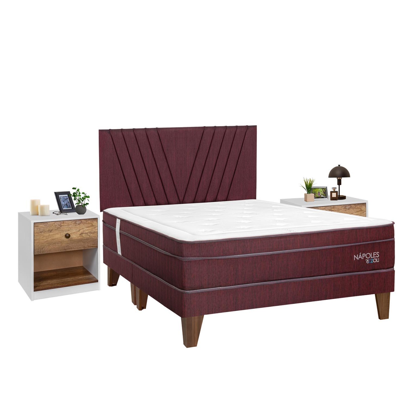 DORMITORIO EUROPEO RIZZOLI NAPOLES KING + VELADOR MUNDIAL - 1