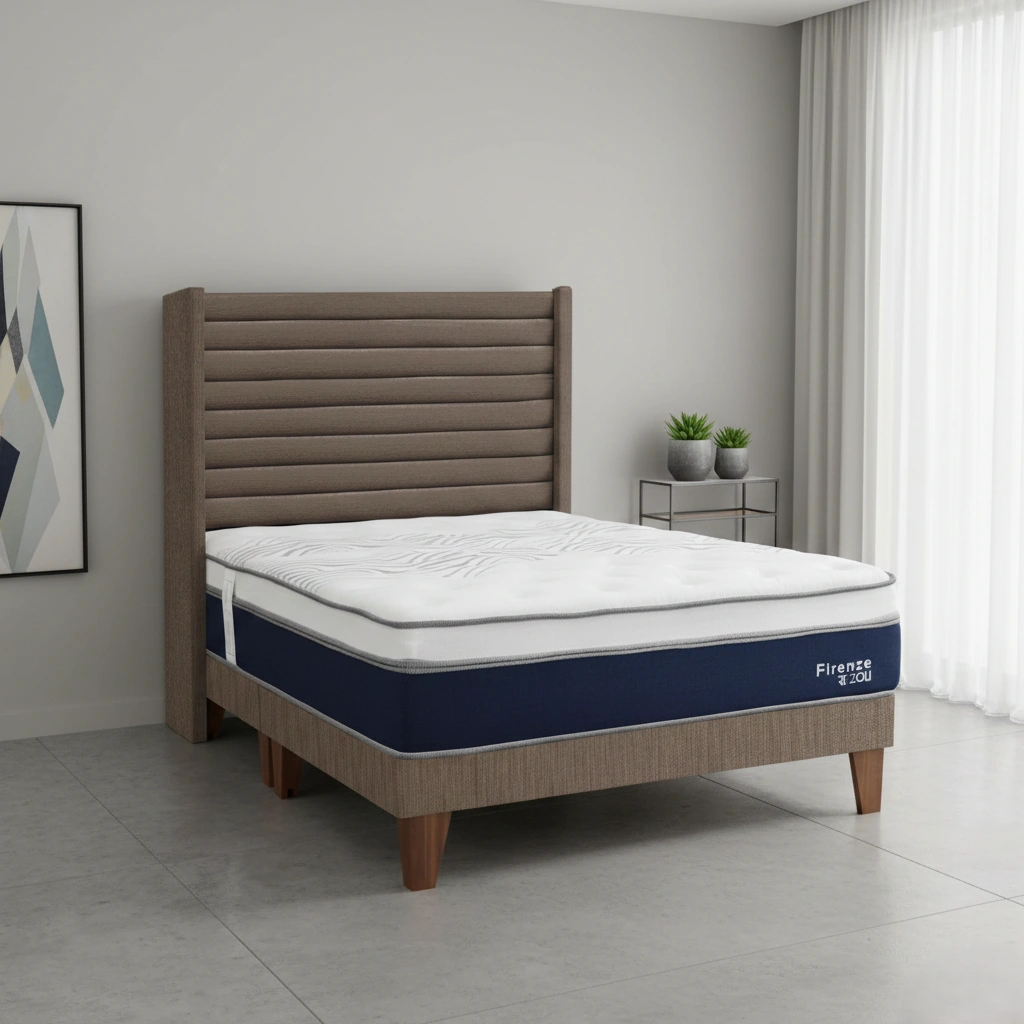 DORMITORIO EUROPEO RIZZOLI FIRENZE QUEEN MARRON - 1