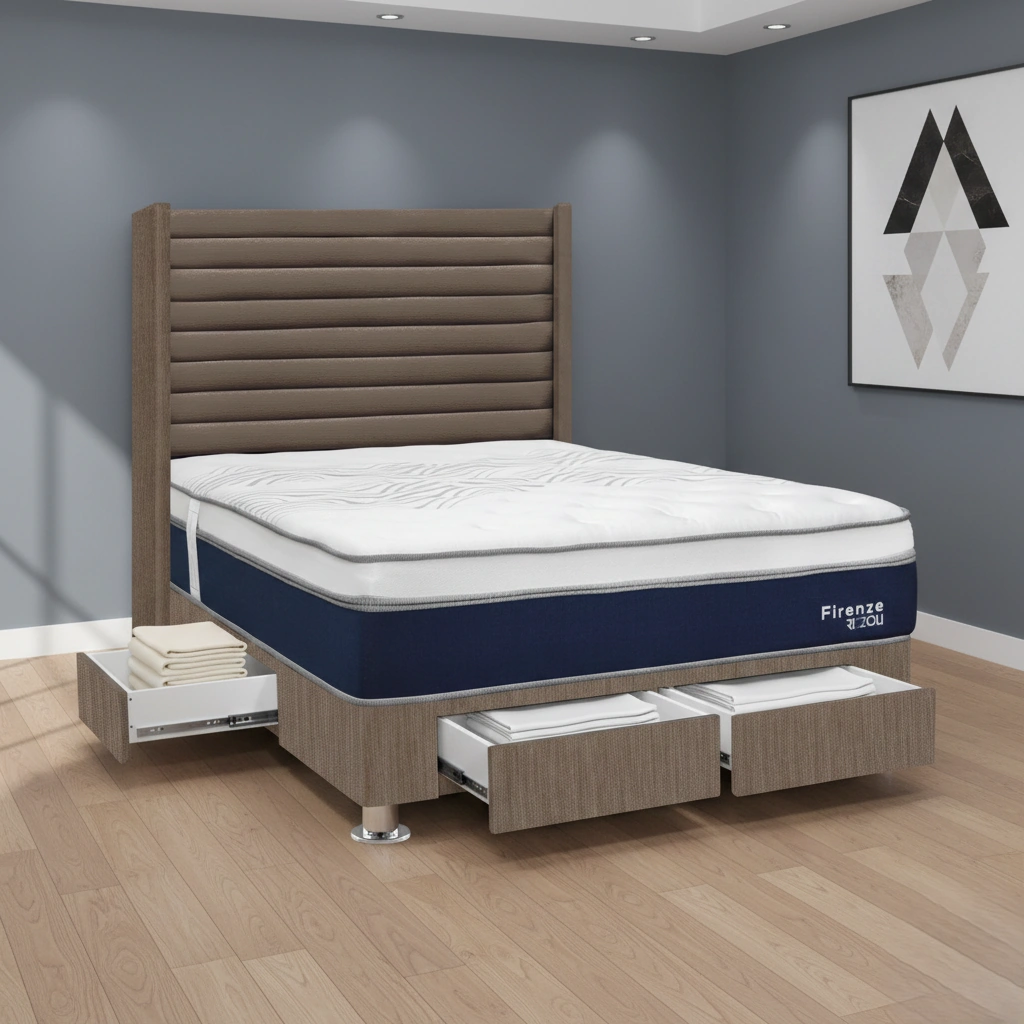 DORMITORIO RIZZOLI FIRENZE 2 PLAZAS CON CAJONES MARRON - 1