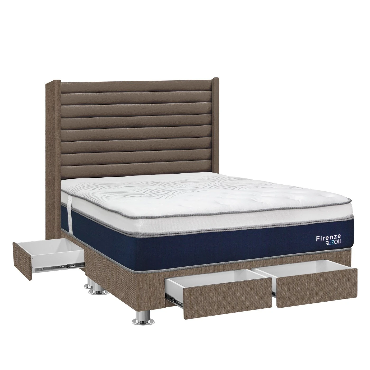 DORMITORIO RIZZOLI FIRENZE QUEEN CON CAJONES MARRON - 3
