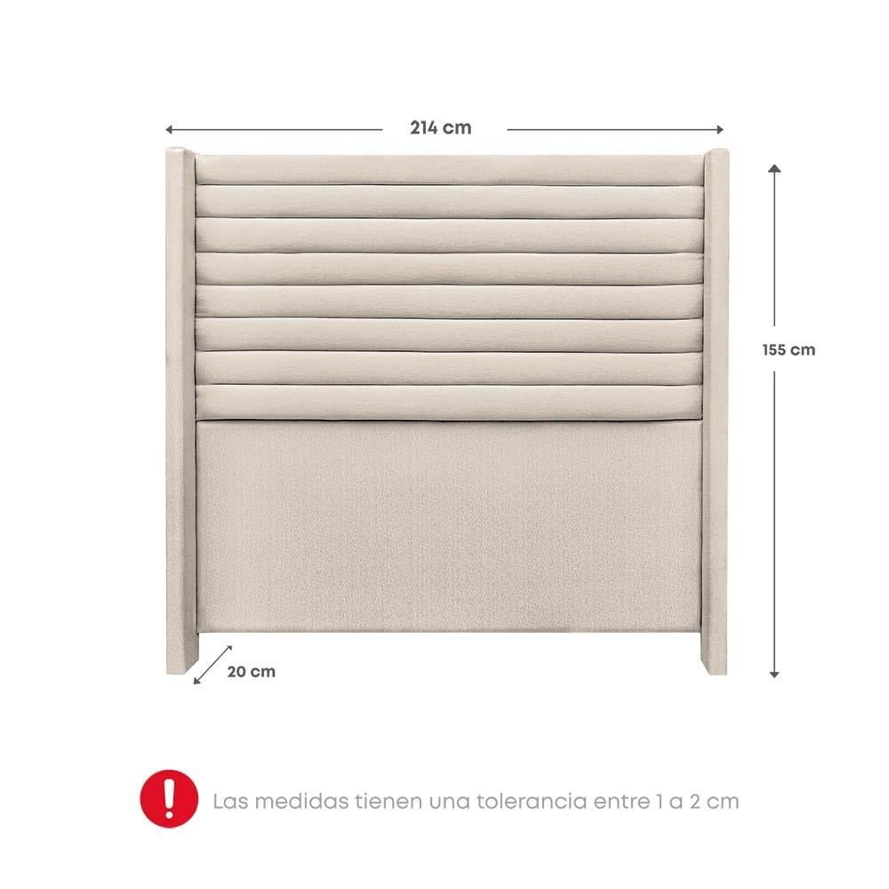 DORMITORIO EUROPEO RIZZOLI FIRENZE KING BEIGE + VELADOR MUNDIAL - 8