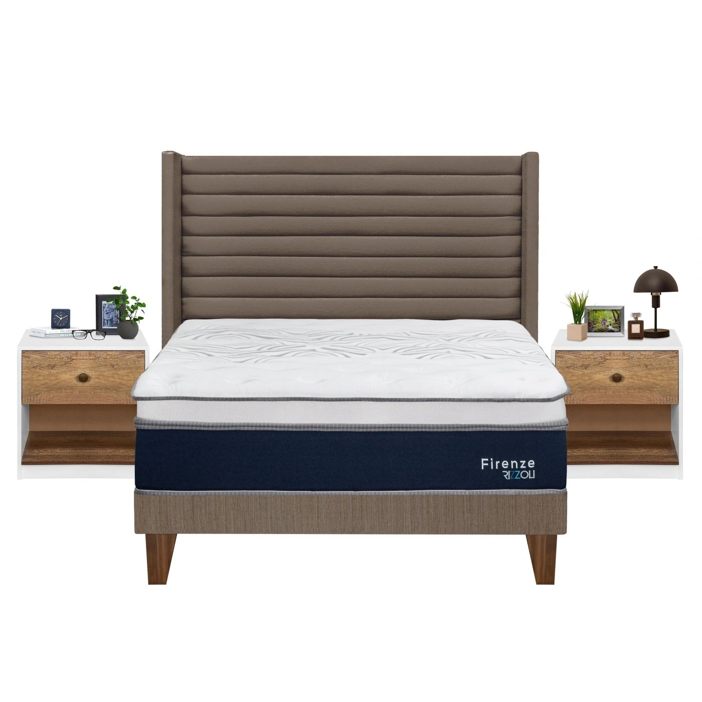 DORMITORIO EUROPEO RIZZOLI FIRENZE KING MARRON + VELADOR MUNDIAL - 3