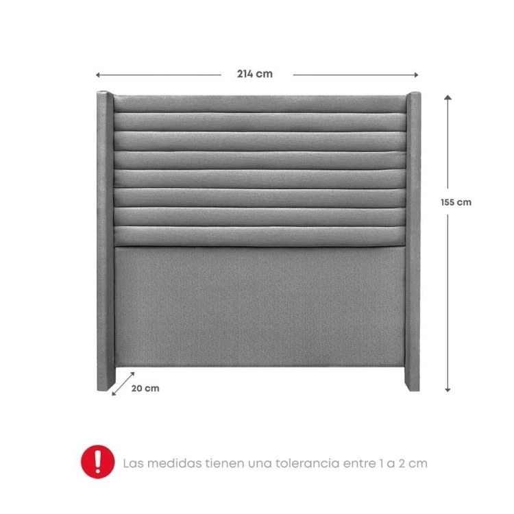 DORMITORIO RIZZOLI FIRENZE KING CON CAJONES PLATA + VELADOR MUNDIAL - 9