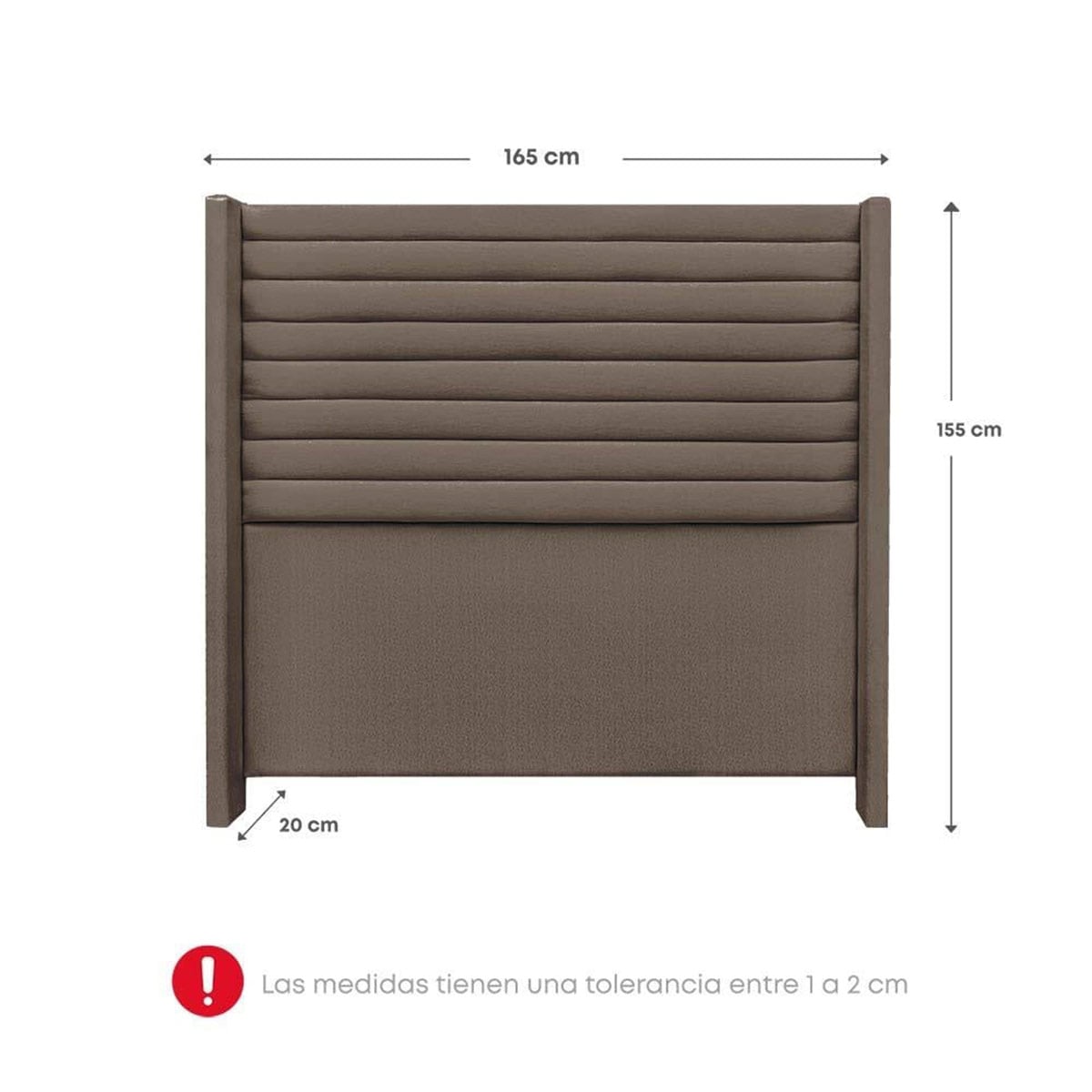 DORMITORIO RIZZOLI FIRENZE QUEEN CON CAJONES MARRON + VELADOR MUNDIAL - 8