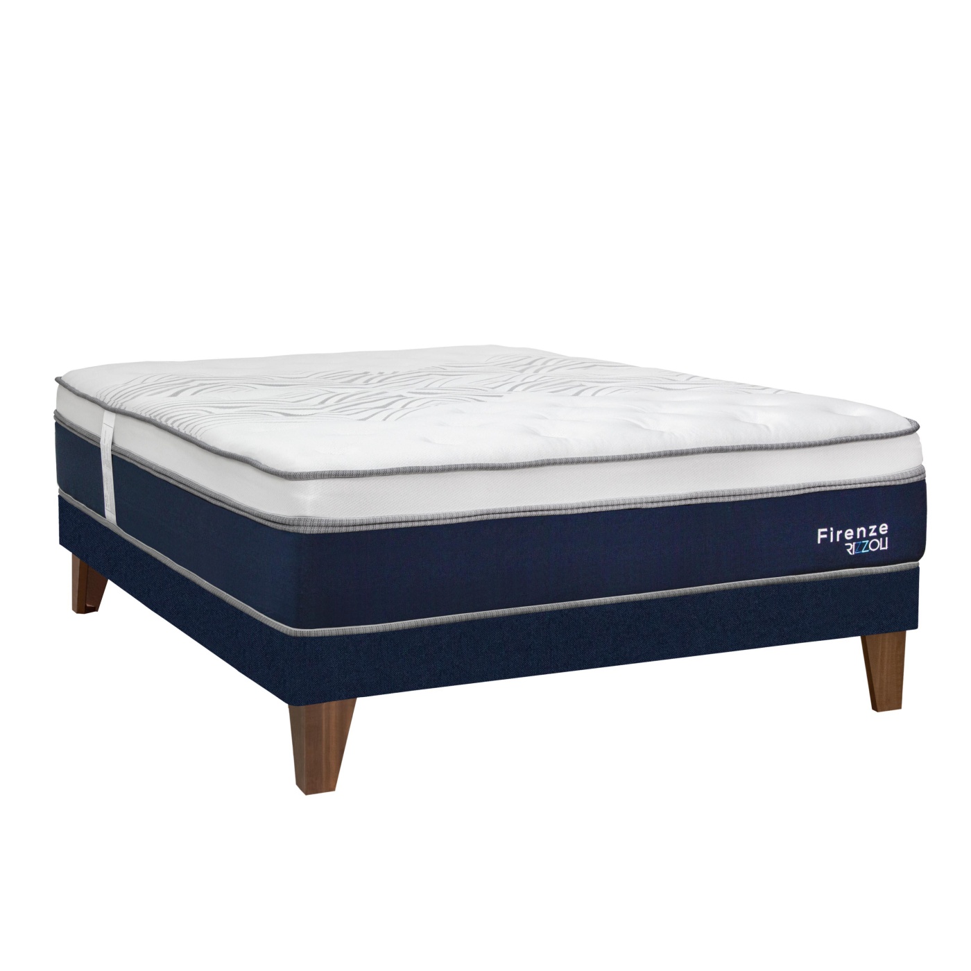 CAMA EUROPEA RIZZOLI FIRENZE 1.5 PLAZAS AZUL - 1