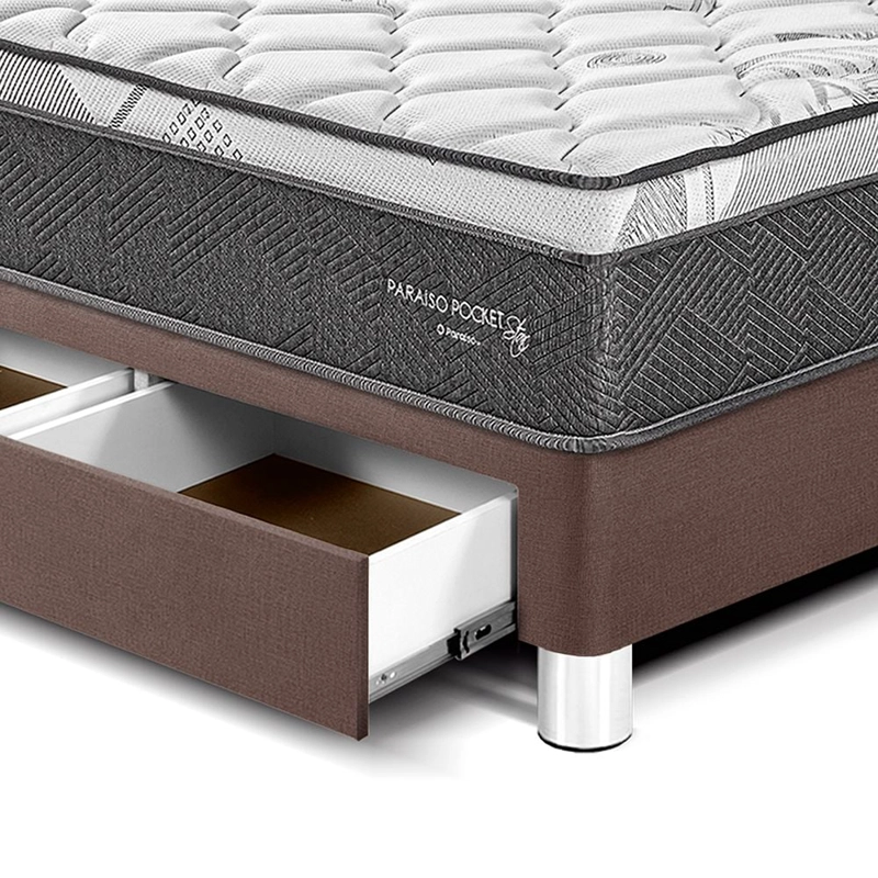 DORMITORIO PARAÍSO PARAÍSO POCKET STAR QUEEN POCKET STAR CAJONES + CABECERA LOFT CHOCOLATE - 2