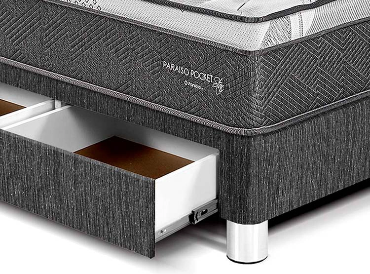 DORMITORIO AMERICANO PARAÍSO PARAÍSO POCKET STAR QUEEN POCKET STAR CAJONES + CABECERA LOFT CHARCOAL - 2