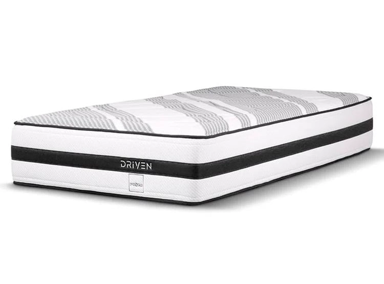 DORMITORIO EUROPEO ROSEN DRIVEN 2 PLAZAS ISSEY GRAFITO + 2 VELADORES + 2 ALMOHADAS MEMORY MAX - 4