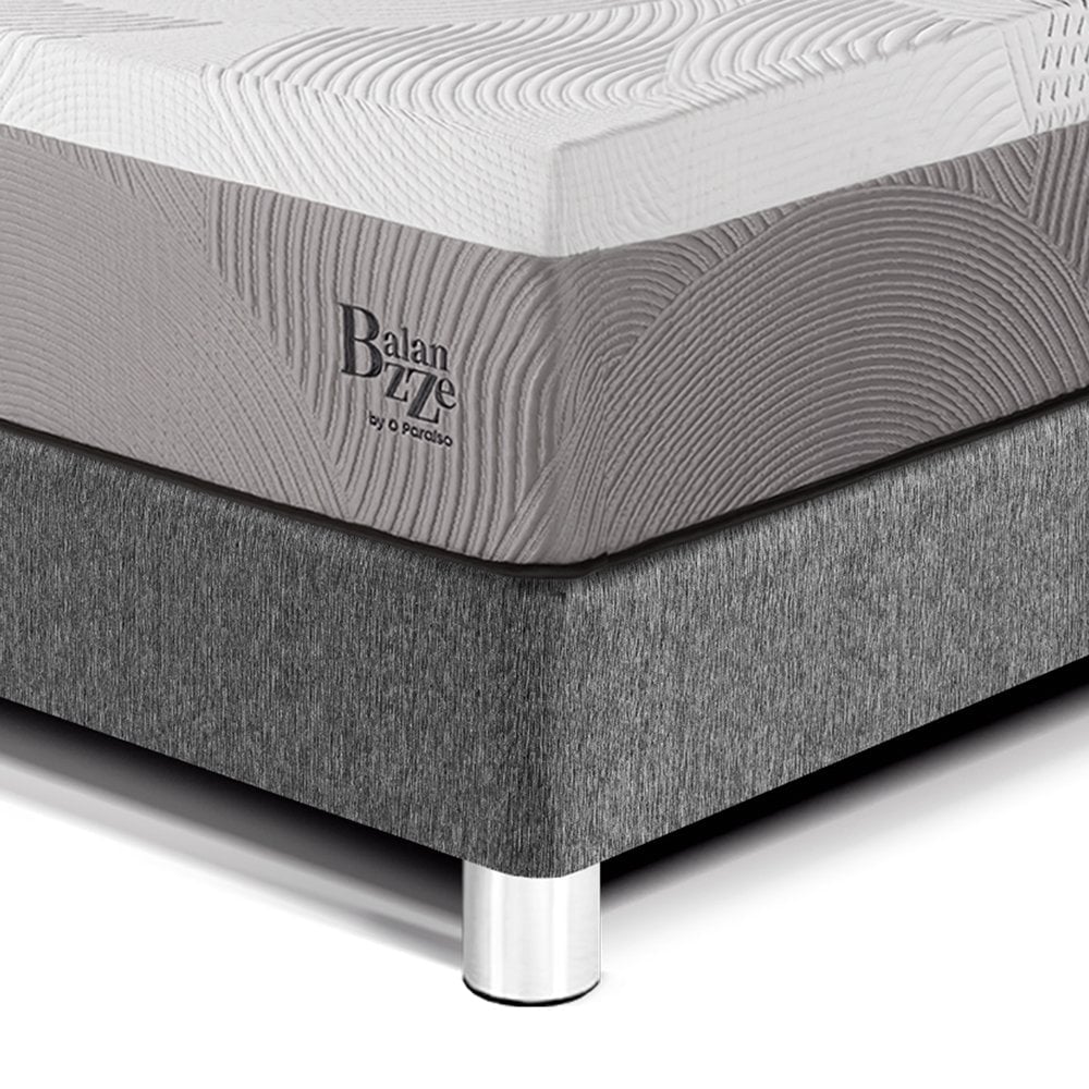DORMITORIO PARAÍSO ROYAL BALANZZE KING + CABECERA GOLD GRIS + 2 ALMOHADAS VISCOELÁSTICAS - 2