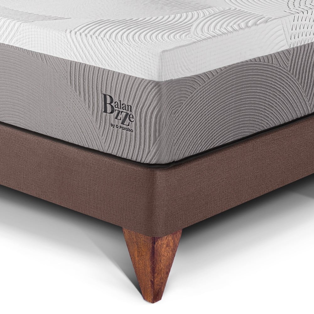 DORMITORIO EUROPEO PARAÍSO ROYAL BALANZZE 1.5 PLAZAS + CABECERA GOLD CHOCOLATE + 1 ALMOHADA VISCOELÁSTICA - 2