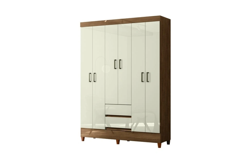 ROPERO RIPLEY HOME FIT 6 PUERTAS 2 CAJONES CREMA - 2