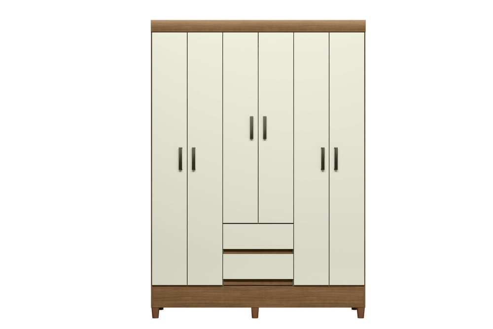 ROPERO RIPLEY HOME FIT 6 PUERTAS 2 CAJONES CREMA - 3