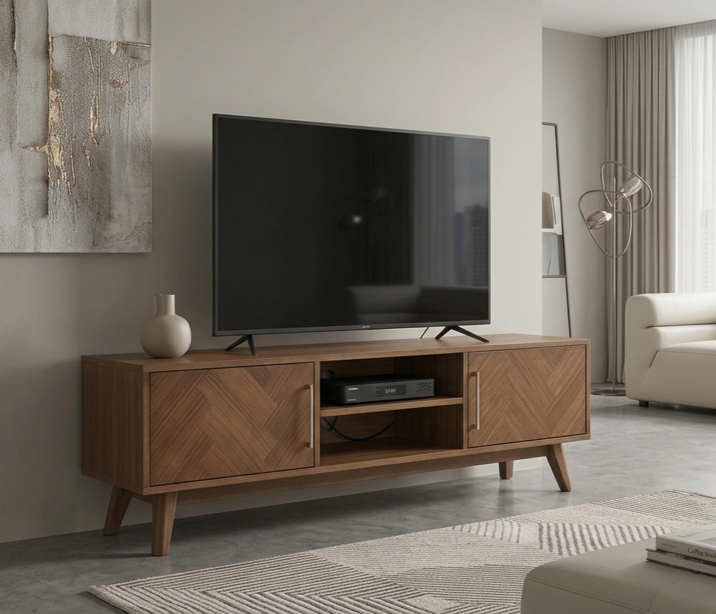 MESA DE TV RIPLEY HOME CENTURY MARRÓN HASTA 65" - 1