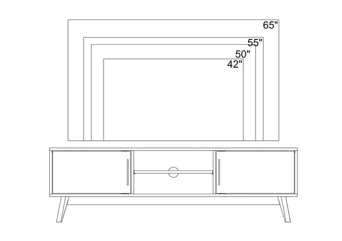 MESA DE TV RIPLEY HOME CENTURY MARRÓN HASTA 65" - 4