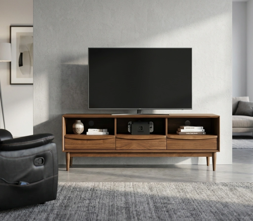 MESA DE TV RIPLEY HOME CENTURY CON CAJÓN MARRÓN HASTA 65" - 1