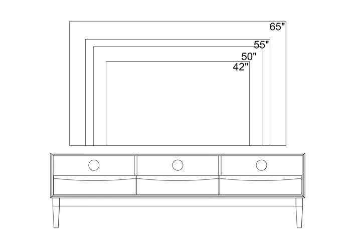 MESA DE TV RIPLEY HOME CENTURY CON CAJÓN MARRÓN HASTA 65" - 4