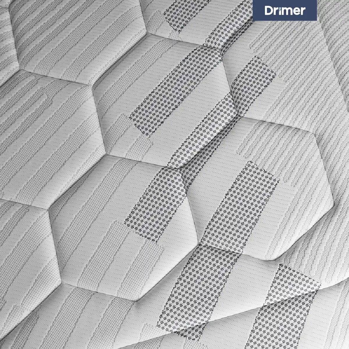 DORMITORIO AMERICANO DRIMER CROMOPEDIC KING GRIS PLATA - 4
