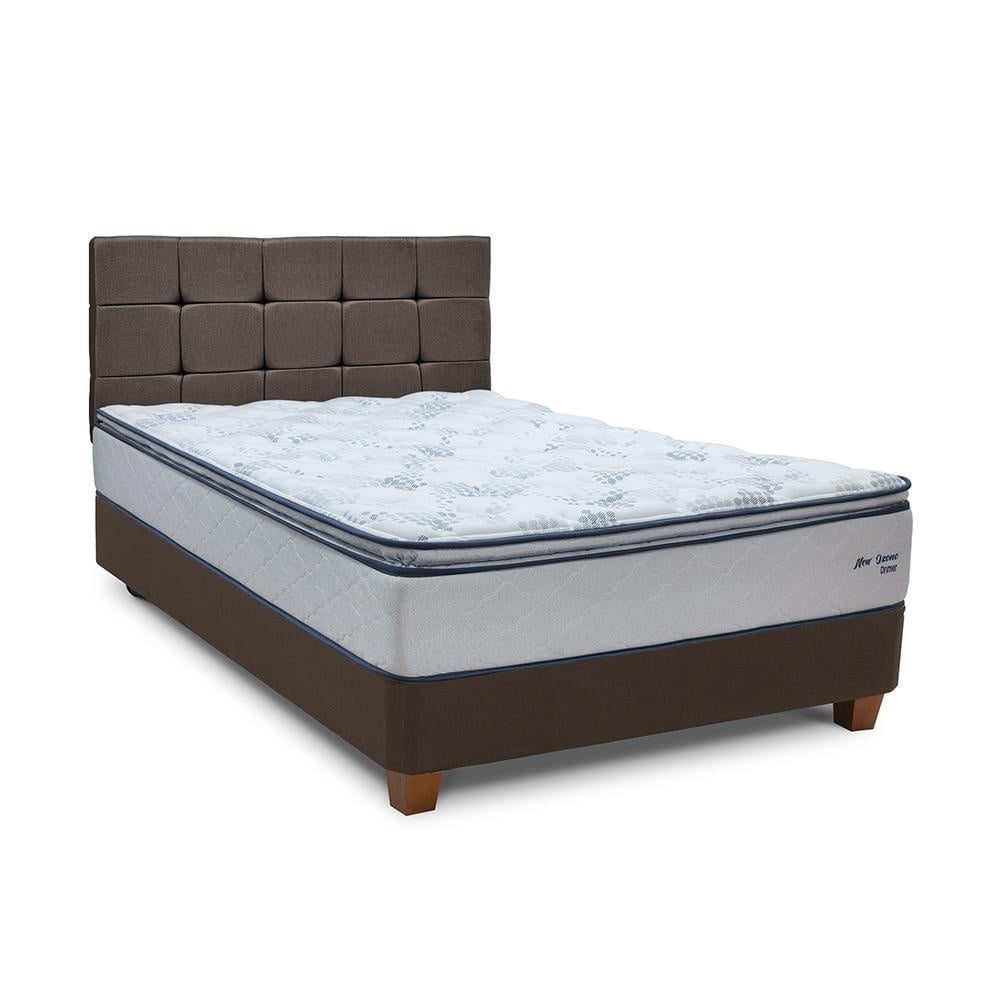 DORMITORIO AMERICANO DRIMER NEW OZONO 1.5 PLAZAS + BOX TARIMA MARRÓN - 1