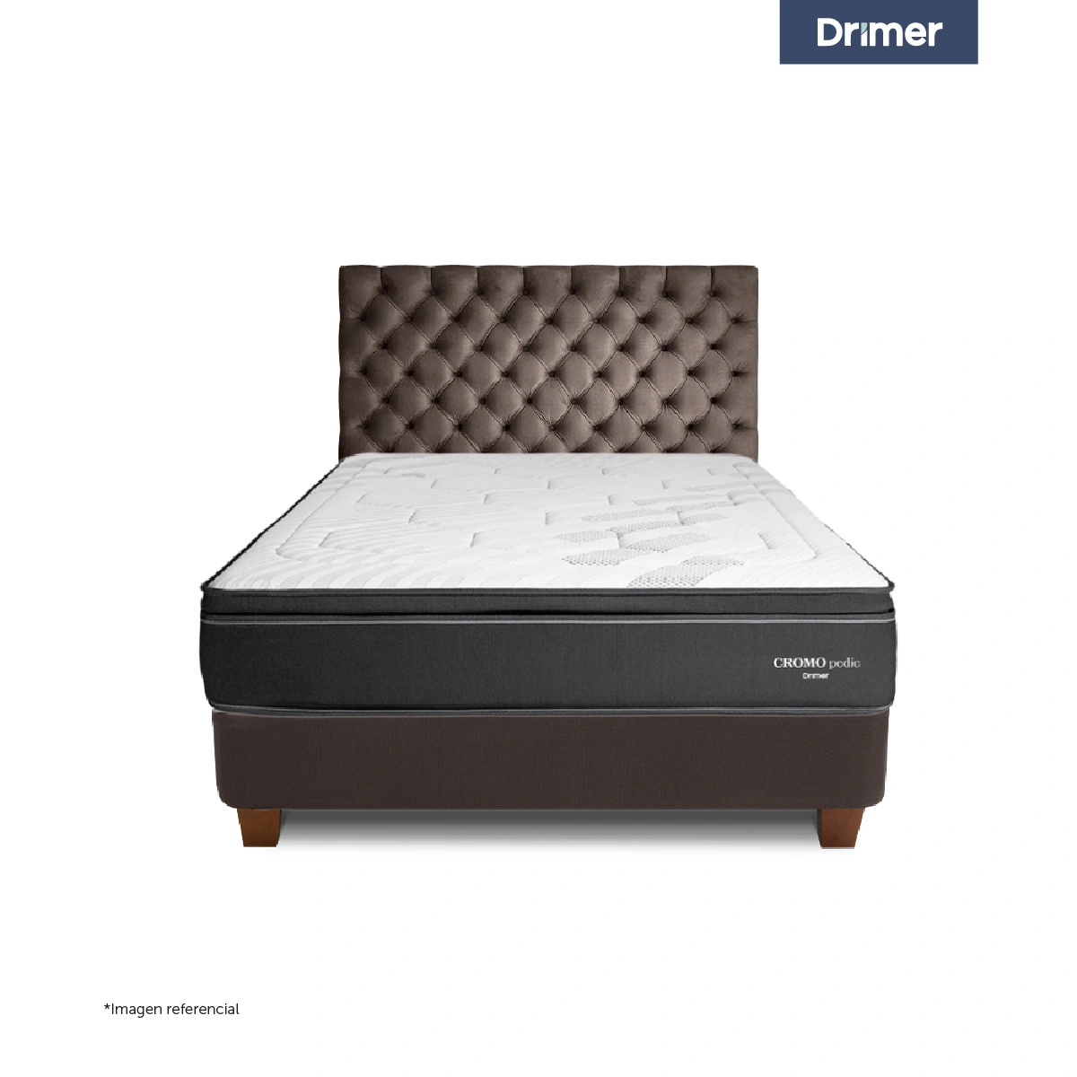 DORMITORIO AMERICANO DRIMER CROMOPEDIC 1.5 PLAZAS MARRÓN - 2