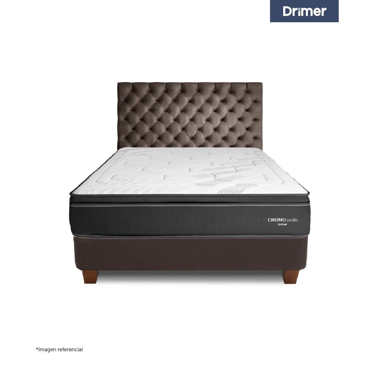 DORMITORIO AMERICANO DRIMER CROMOPEDIC 2 PLAZAS MARRÓN - 2