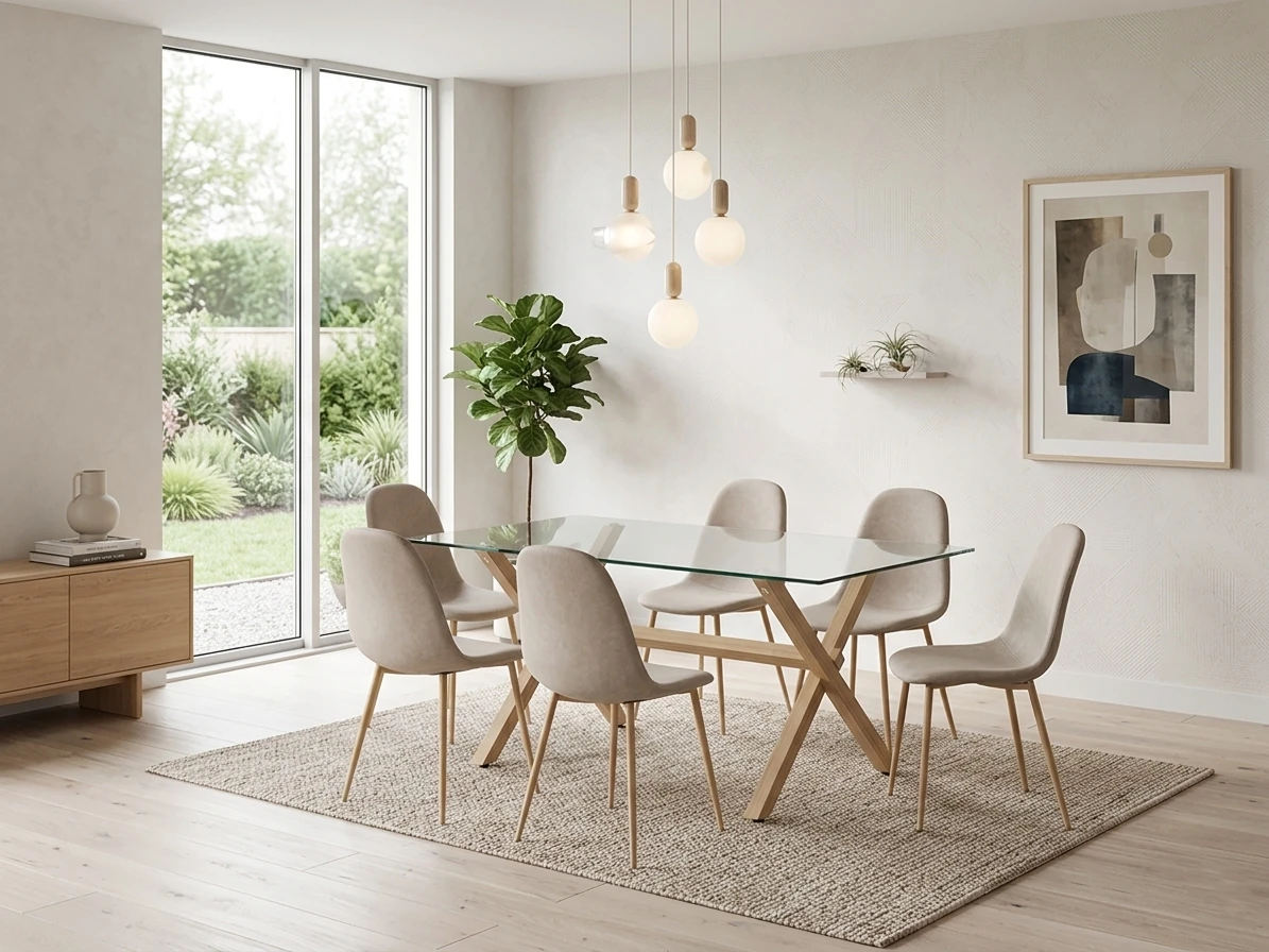 JUEGO COMEDOR RIPLEY HOME MUSSO 6 SILLAS HUMO - 1