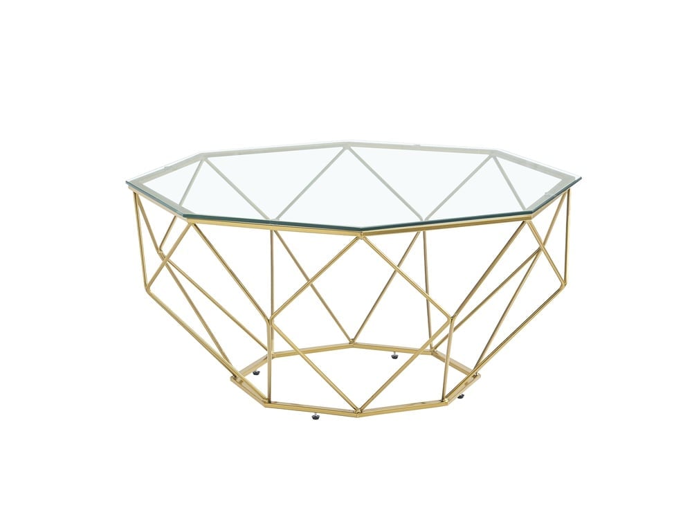 MESA DE CENTRO RIPLEY HOME DIAMANTE DORADO 100X100 CM - 2