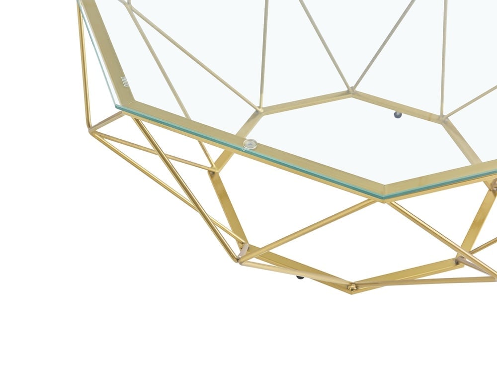 MESA DE CENTRO RIPLEY HOME DIAMANTE DORADO 100X100 CM - 4