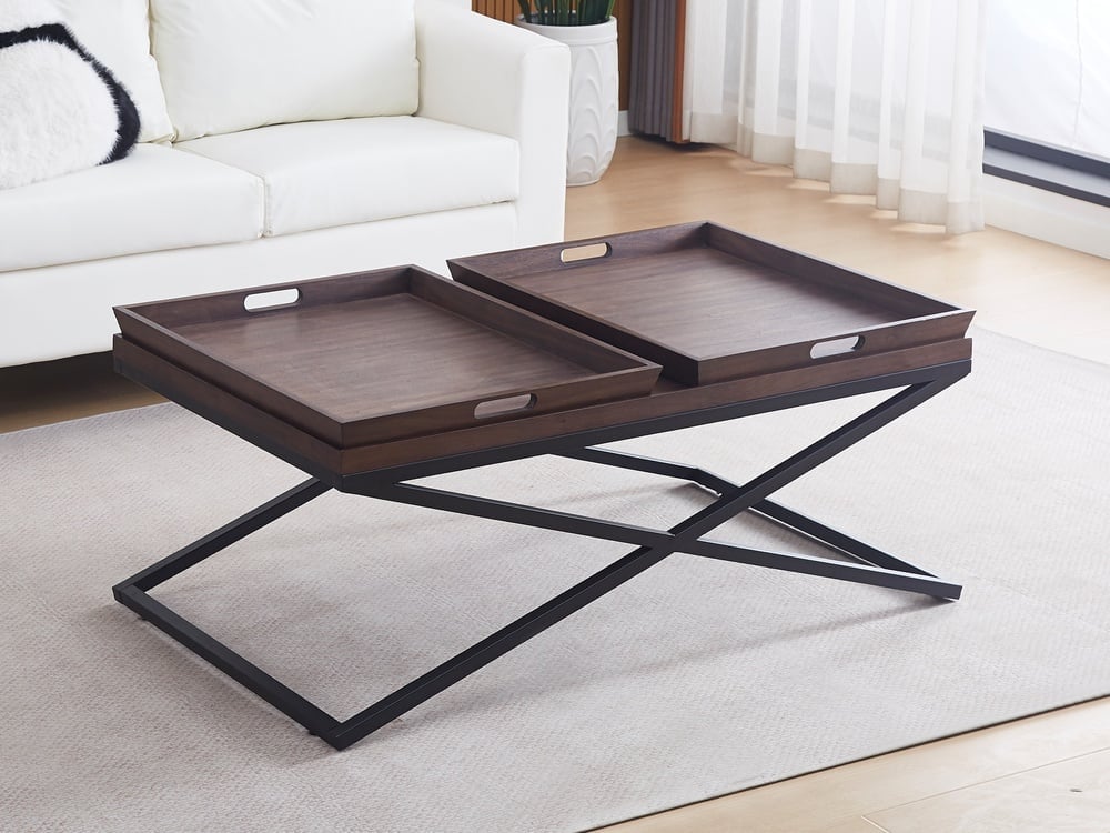 MESA DE CENTRO RIPLEY HOME MONARCA CAFÉ 120X70 CM - 1