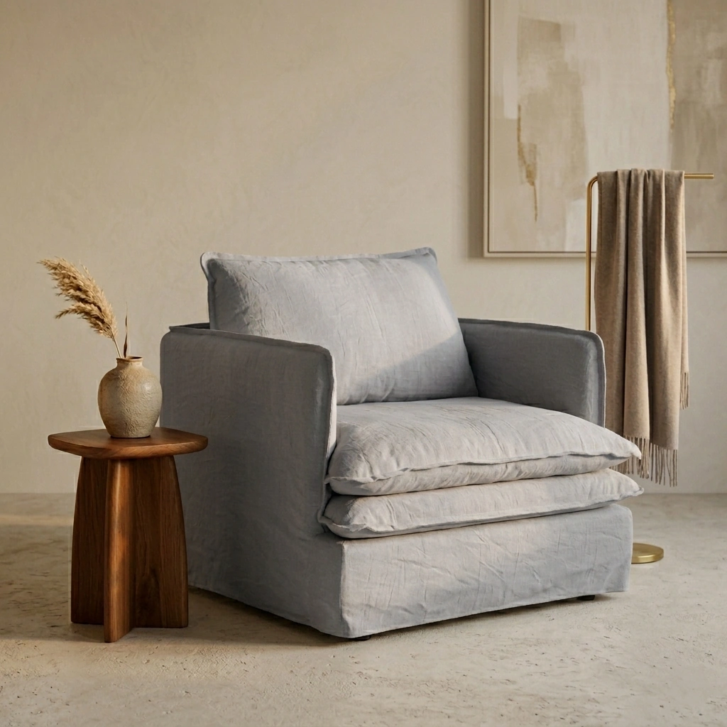 SILLÓN MAISON LINETT LILLE GRIS - 1