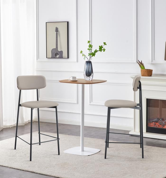 SILLA DE BAR RIPLEY HOME MINMAL MADERA TAUPE - 2