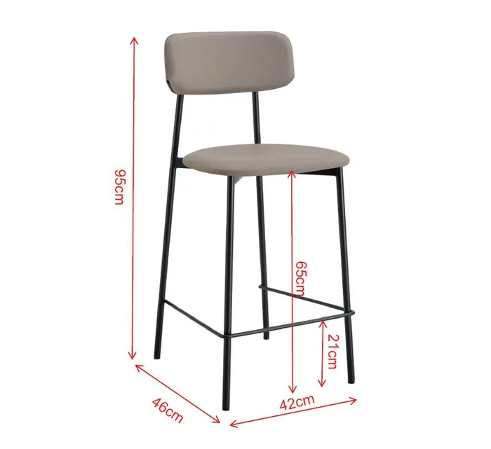 SILLA DE BAR RIPLEY HOME MINMAL MADERA TAUPE - 3