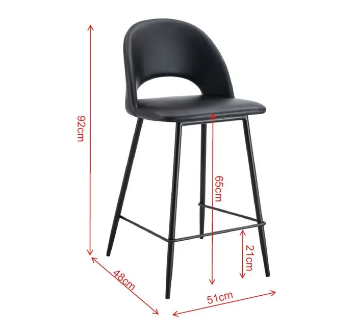 SILLA DE BAR RIPLEY HOME INDUSTRIAL MADERA NEGRO - 3