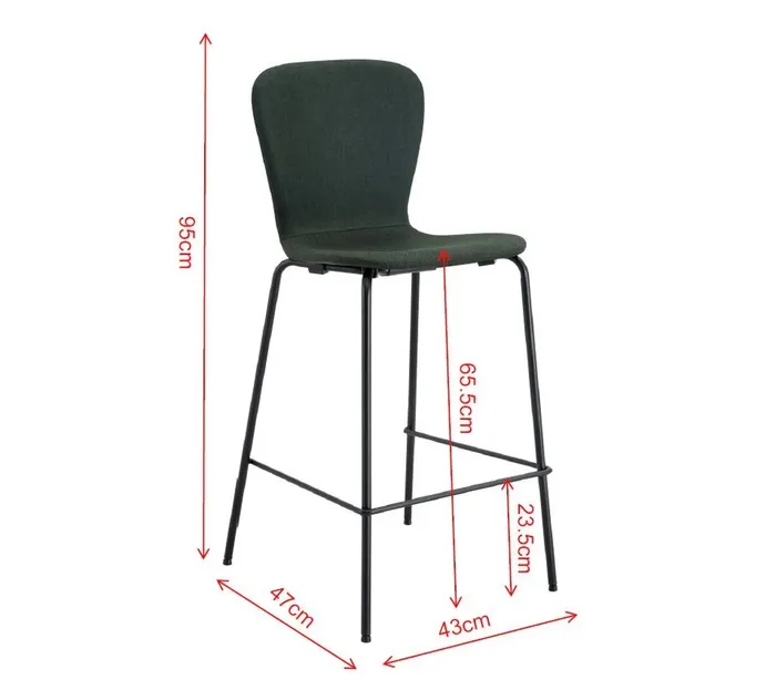 SILLA DE BAR RIPLEY HOME BOHEMIO MADERA VERDE - 3
