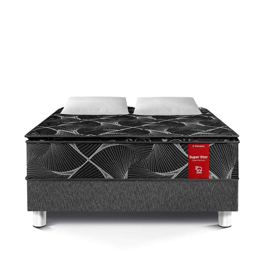 CAMA PARAÍSO SUPER STAR NEGRO KING CHARCOAL - 3
