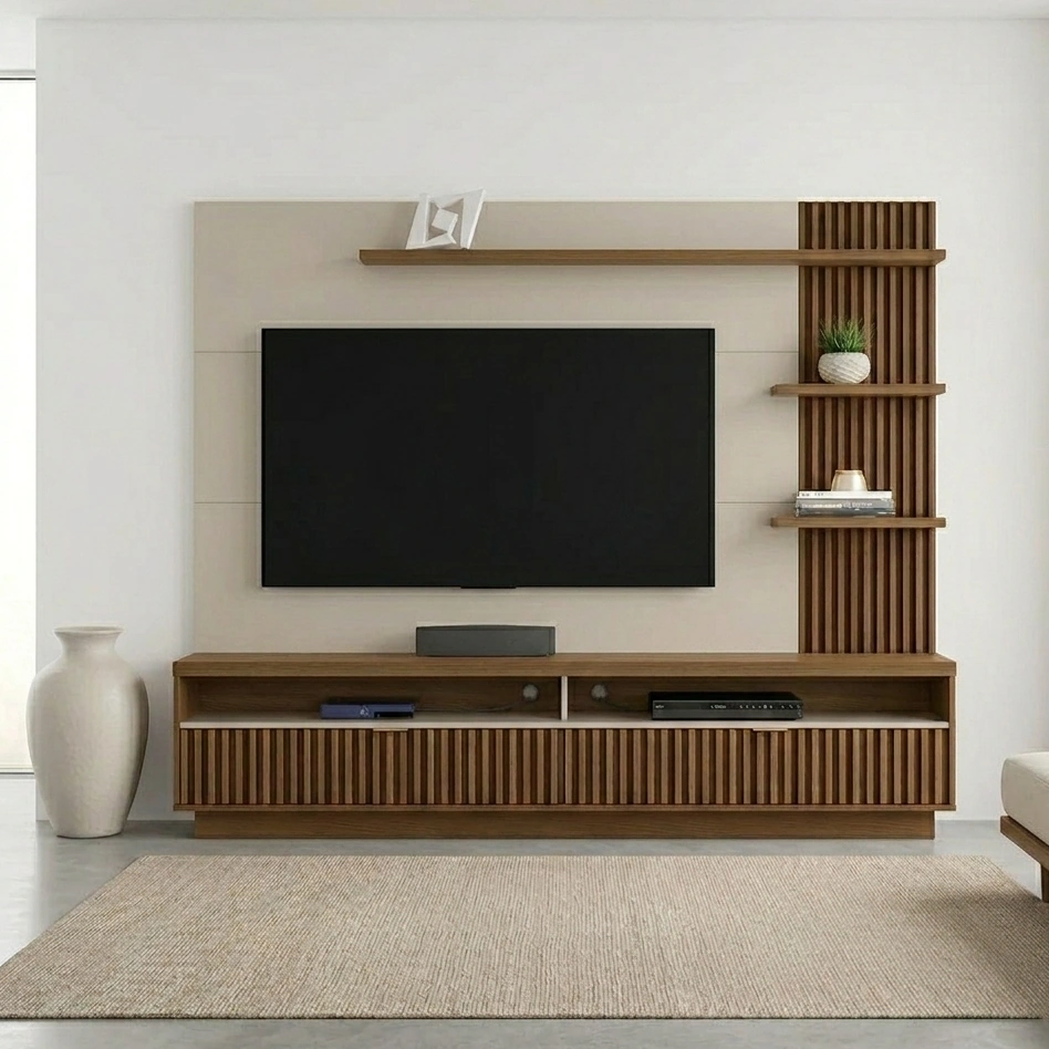 PANEL DE TV RIPLEY HOME ARARUNA OFF WHITE HASTA 65" - 1