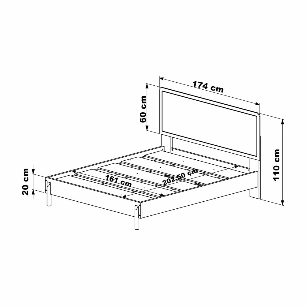 CAMA MAISON LINETT LOUISE QUEEN NEGRO - 2