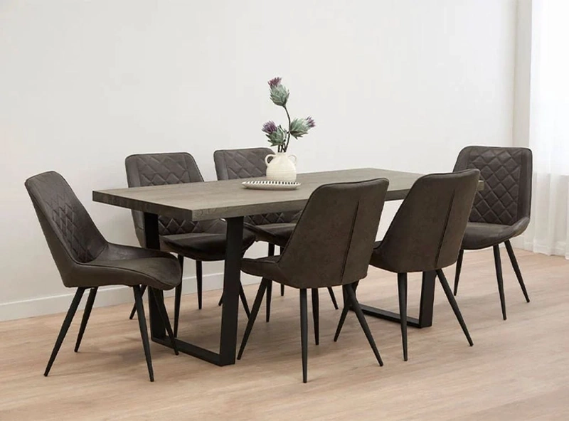 MESA COMEDOR RIPLEY HOME MARCELO GRIS 180 X 90 CM - 7