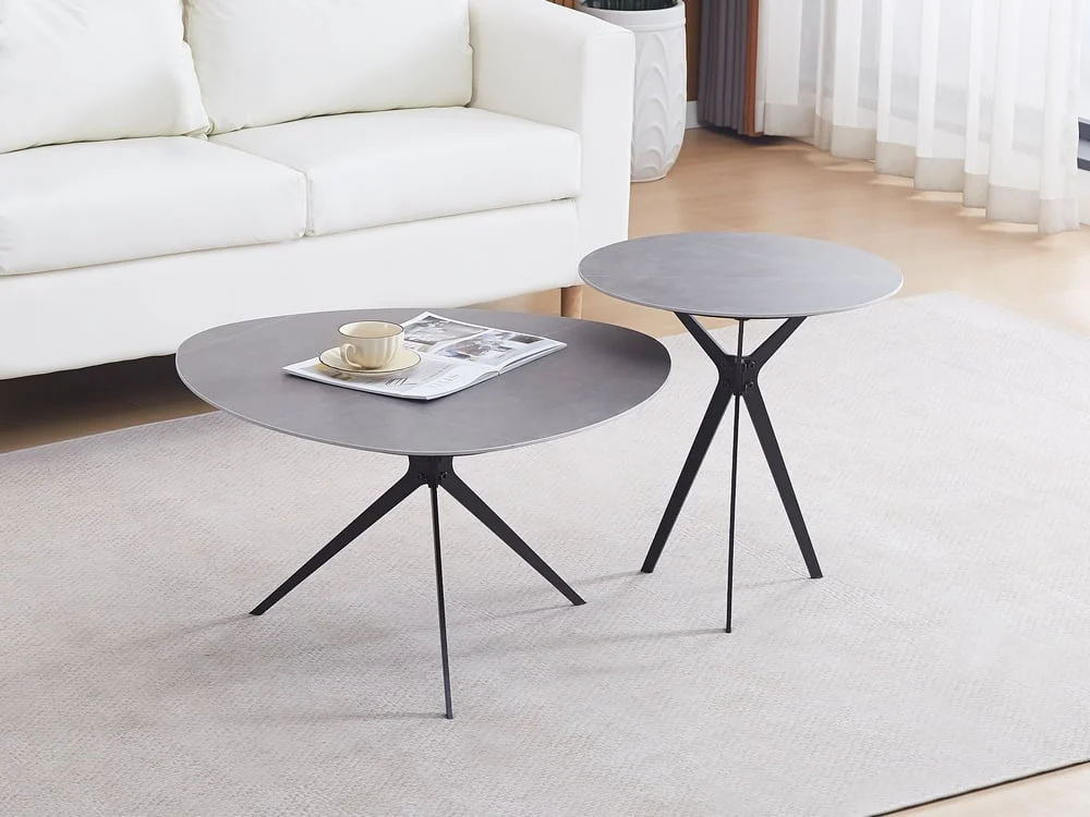 MESA DE CENTRO RIPLEY HOME SETX2 ANN METAL GRIS - 1