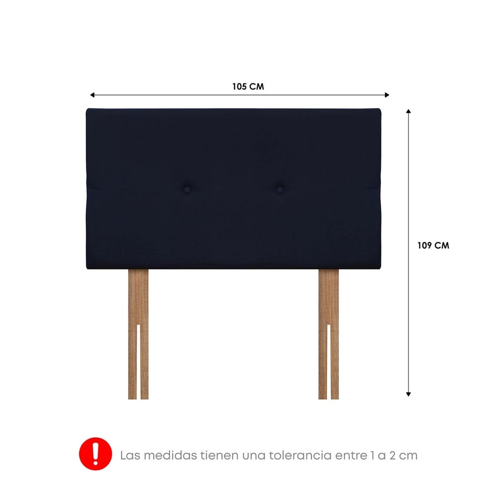 DORMITORIO AMERICANO FORLI SONIC 1.5 PLAZAS AZUL - 7