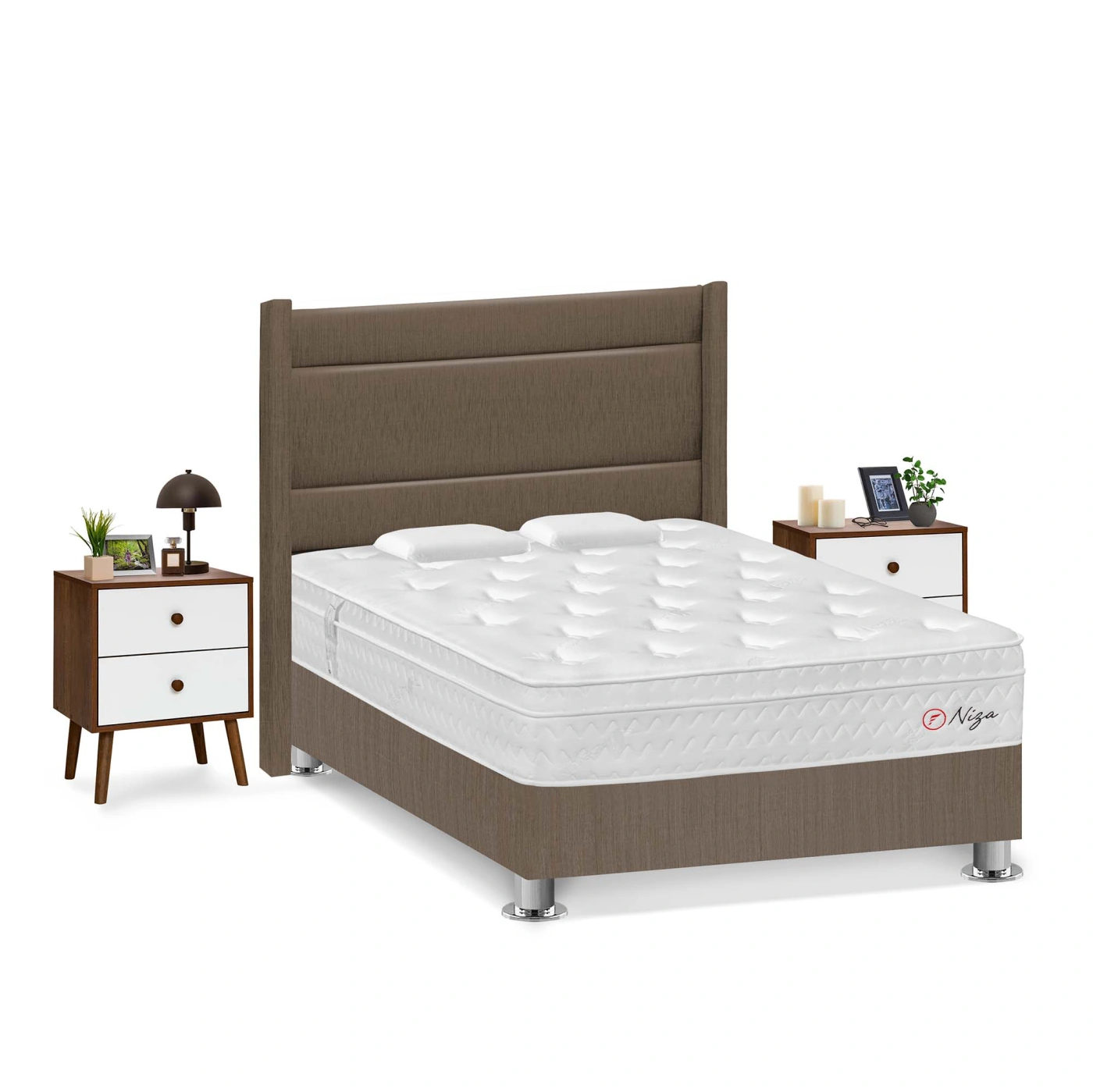 DORMITORIO AMERICANO FORLI NIZA 2 PLAZAS + CABECERA DE LUXE LÍNEA + VELADOR - 2