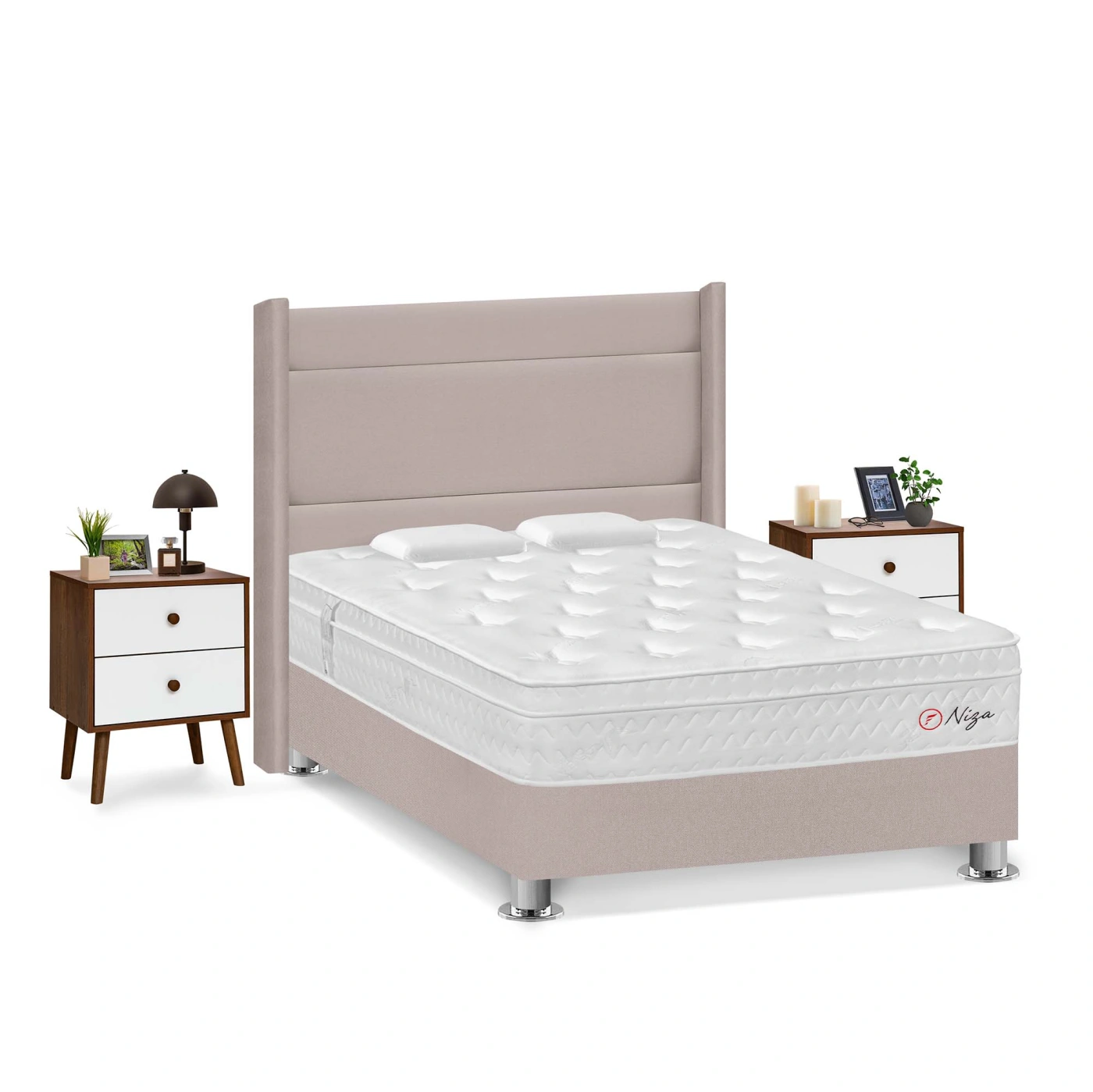 DORMITORIO AMERICANO FORLI NIZA 2 PLAZAS + CABECERA DE LUXE LÍNEA + VELADOR - 2