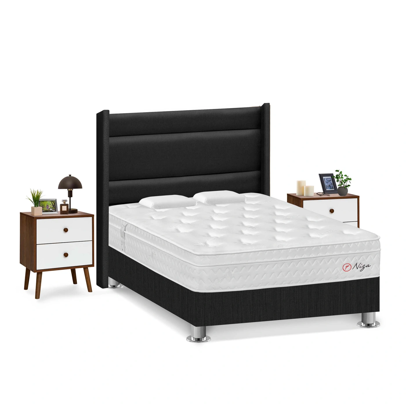 DORMITORIO AMERICANO FORLI NIZA 2 PLAZAS + CABECERA DE LUXE LÍNEA + VELADOR - 2