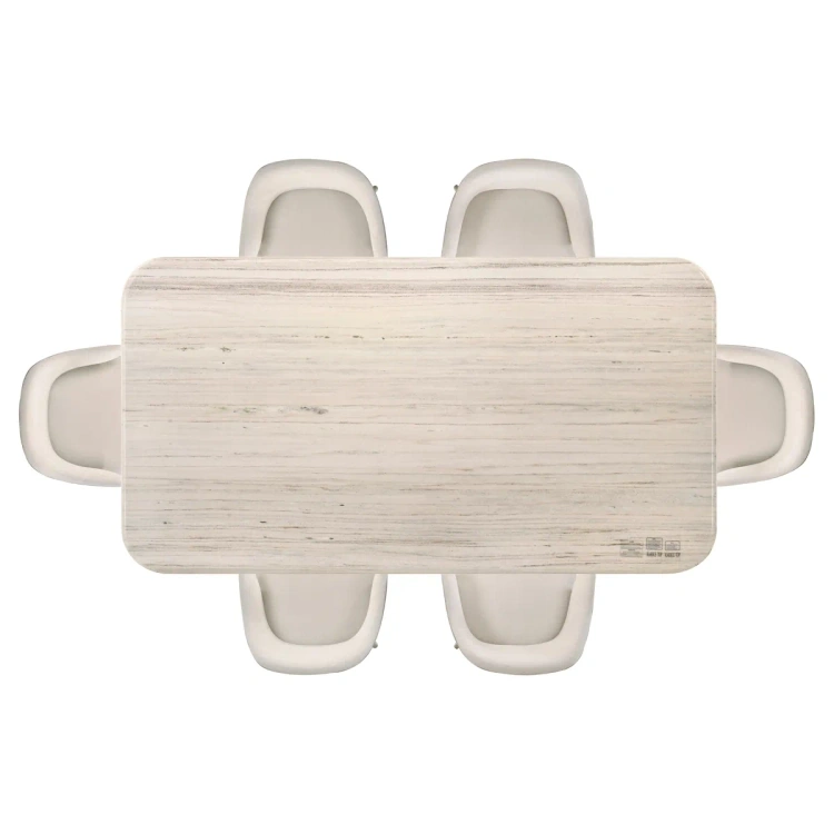 JUEGO COMEDOR MAISON LINETT CELINE 6 SILLAS BEIGE - 3